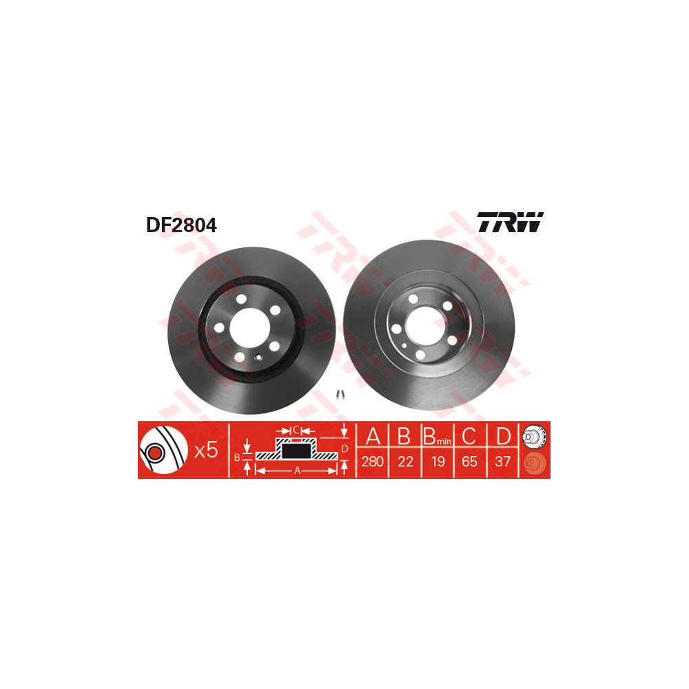 TRW Bremsscheibe DF2804
