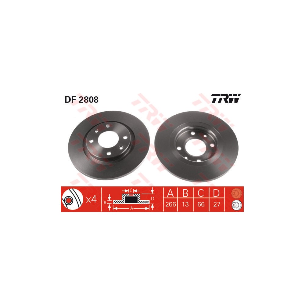 TRW Bremsscheibe DF2808