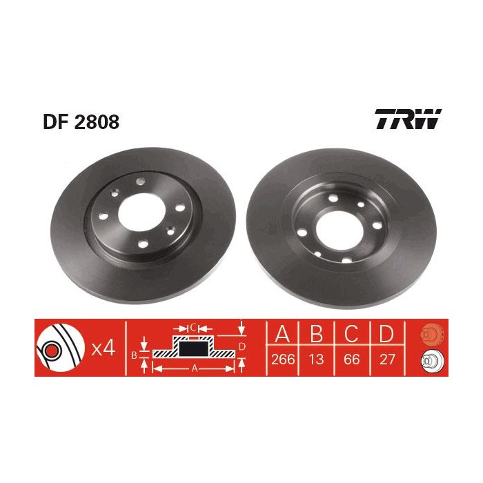 TRW Bremsscheibe DF2808