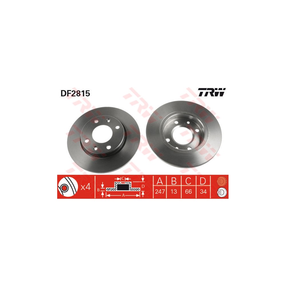 TRW Bremsscheibe DF2815