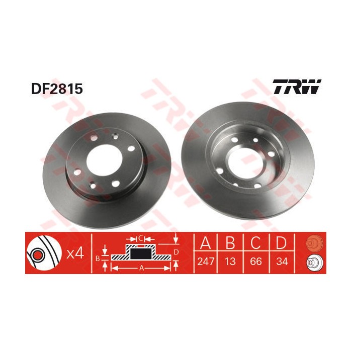 TRW Bremsscheibe DF2815