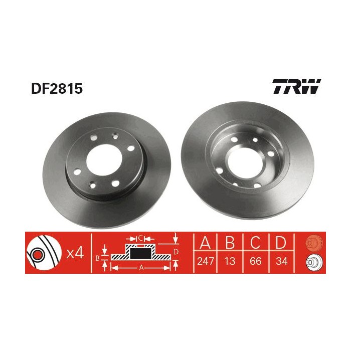 TRW Bremsscheibe DF2815