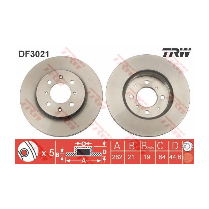 TRW Bremsscheibe DF3021