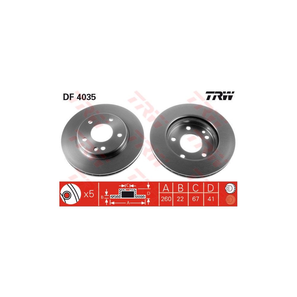 TRW Bremsscheibe DF4035