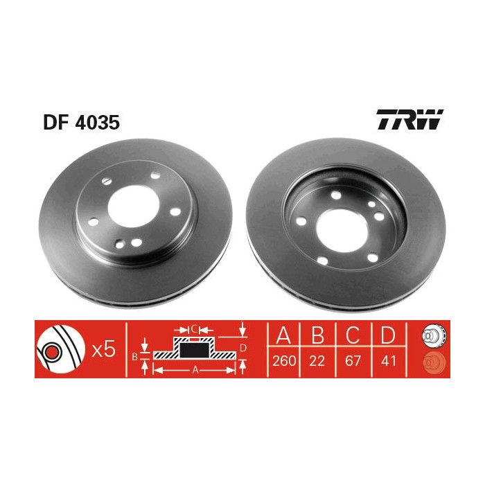TRW Bremsscheibe DF4035