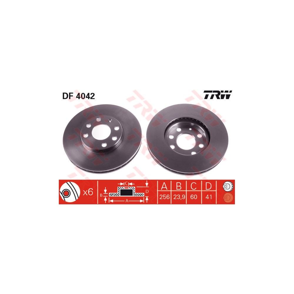 TRW Bremsscheibe DF4042