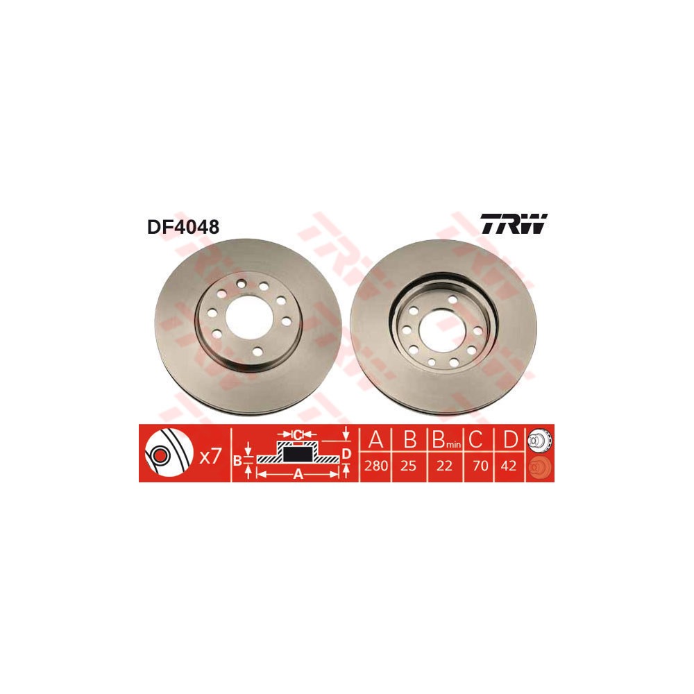 TRW Bremsscheibe DF4048