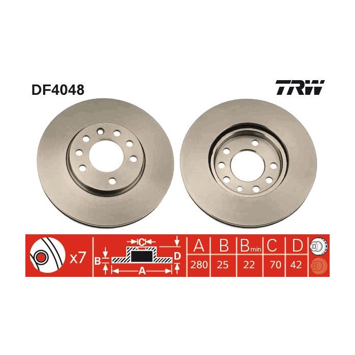 TRW Bremsscheibe DF4048
