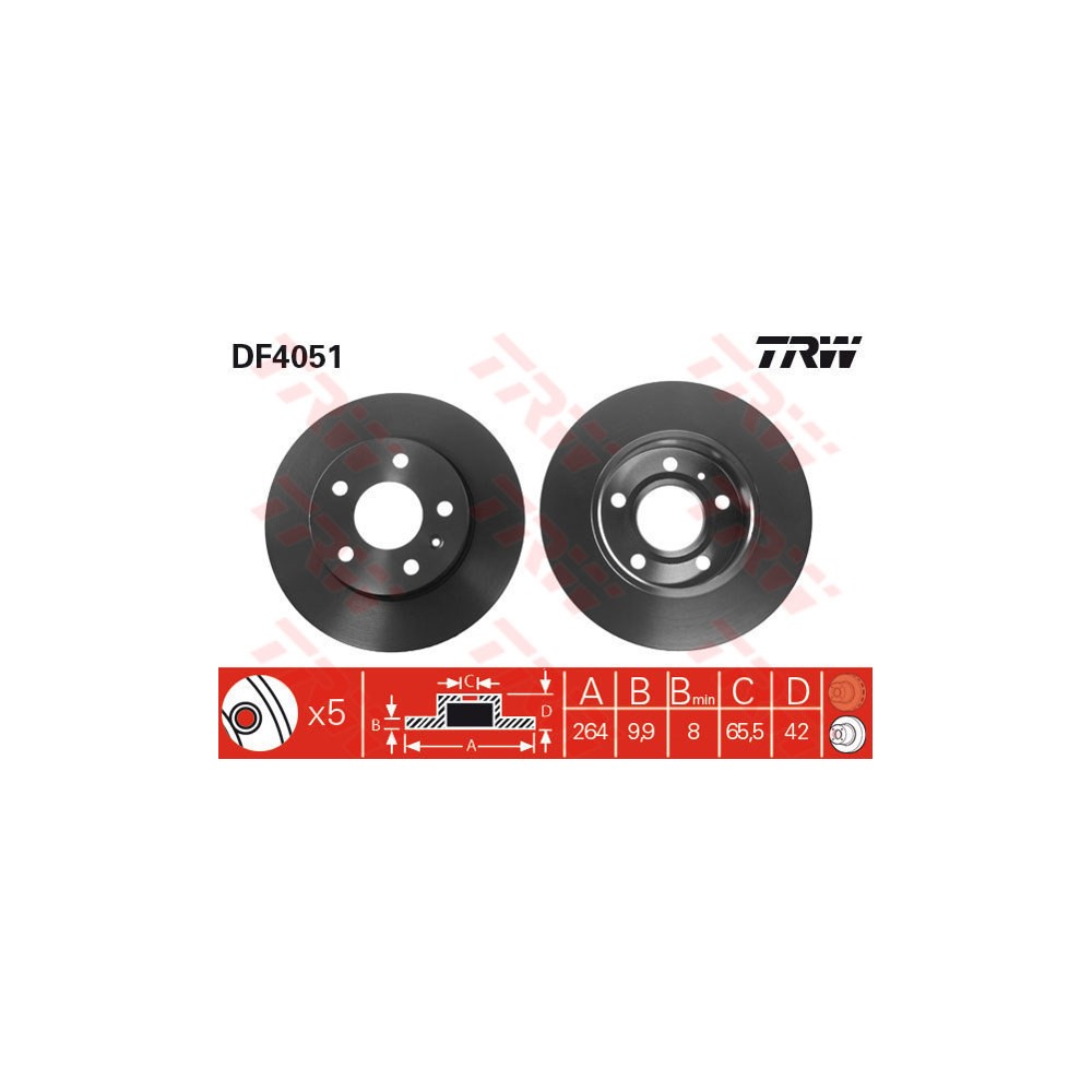 TRW Bremsscheibe DF4051