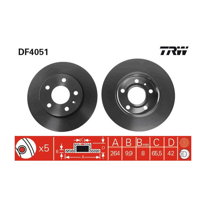 TRW Bremsscheibe DF4051