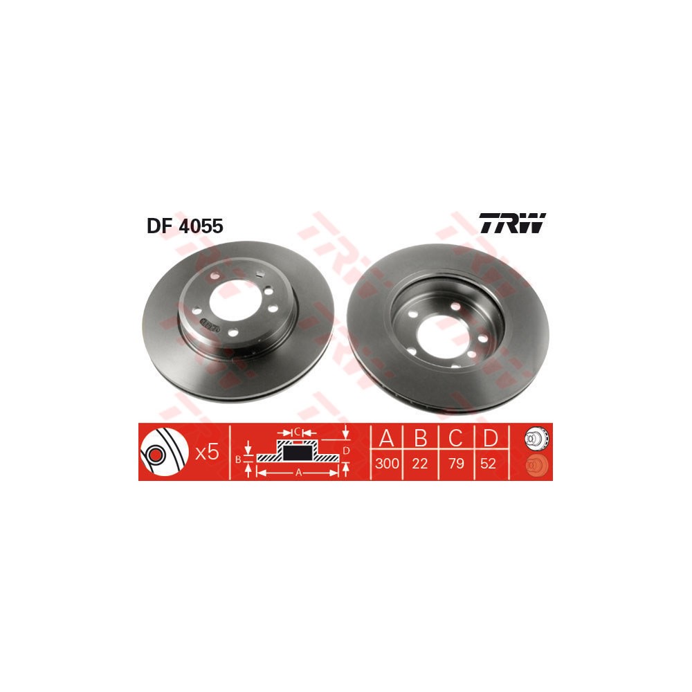 TRW Bremsscheibe DF4055