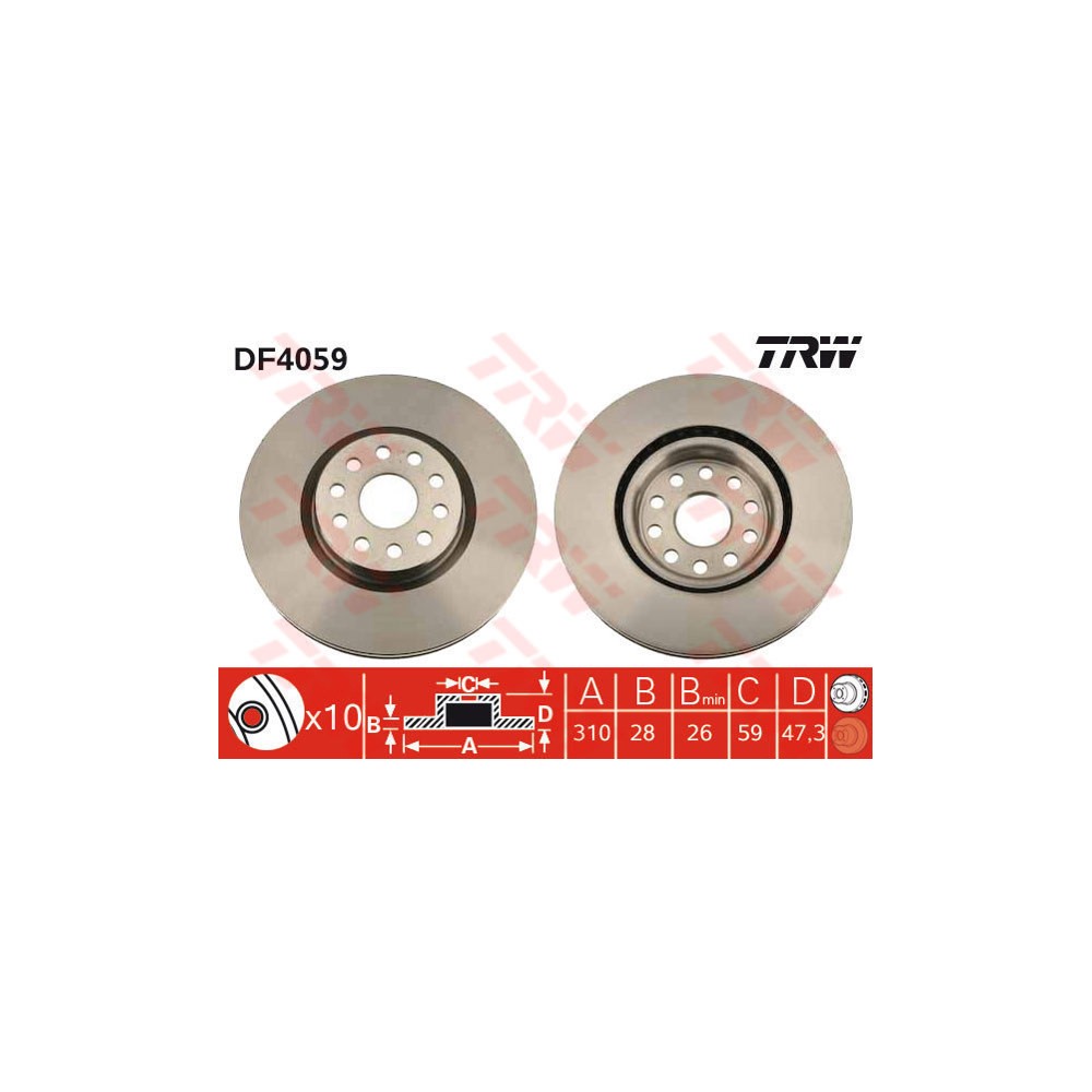 TRW Bremsscheibe DF4059