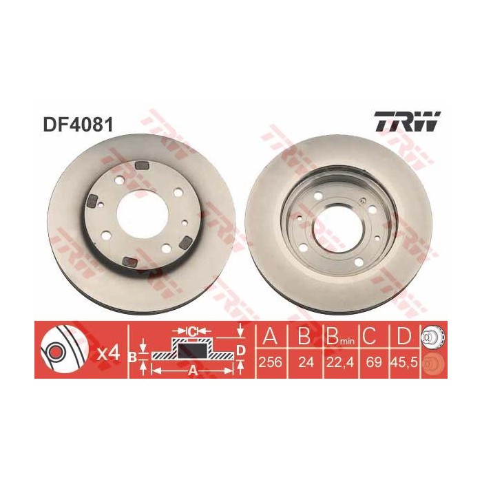 TRW Bremsscheibe DF4081