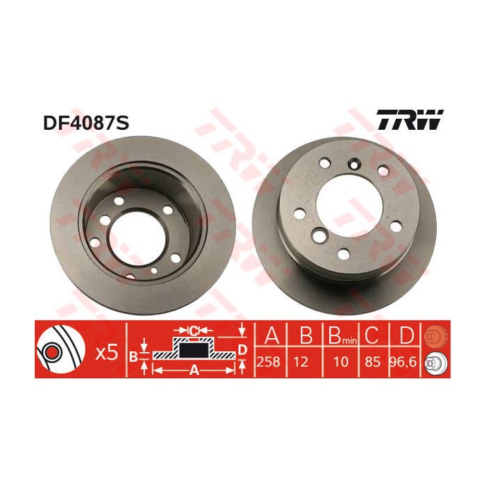 TRW Bremsscheibe DF4087S