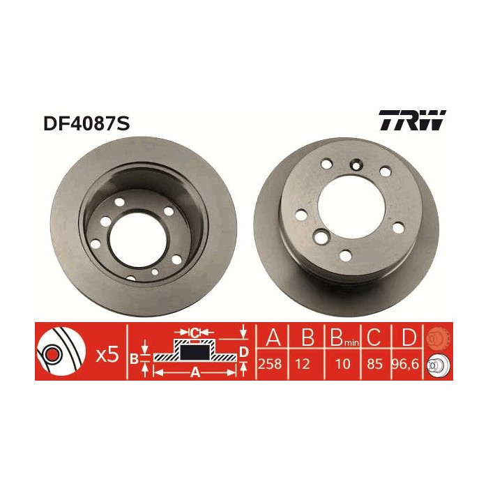 TRW Bremsscheibe DF4087S