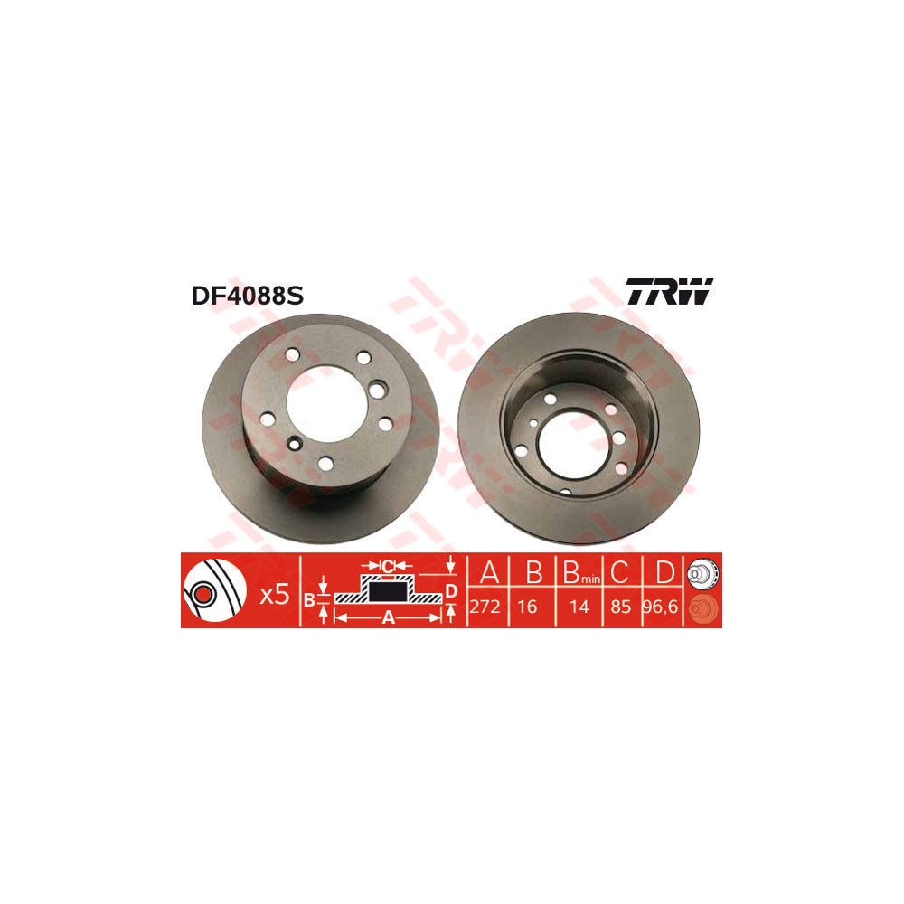 TRW Bremsscheibe DF4088S