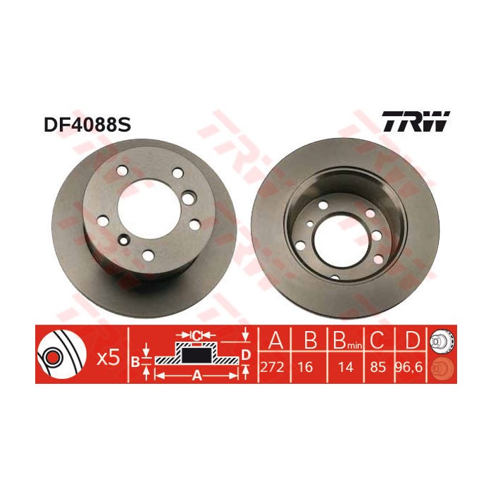 TRW Bremsscheibe DF4088S