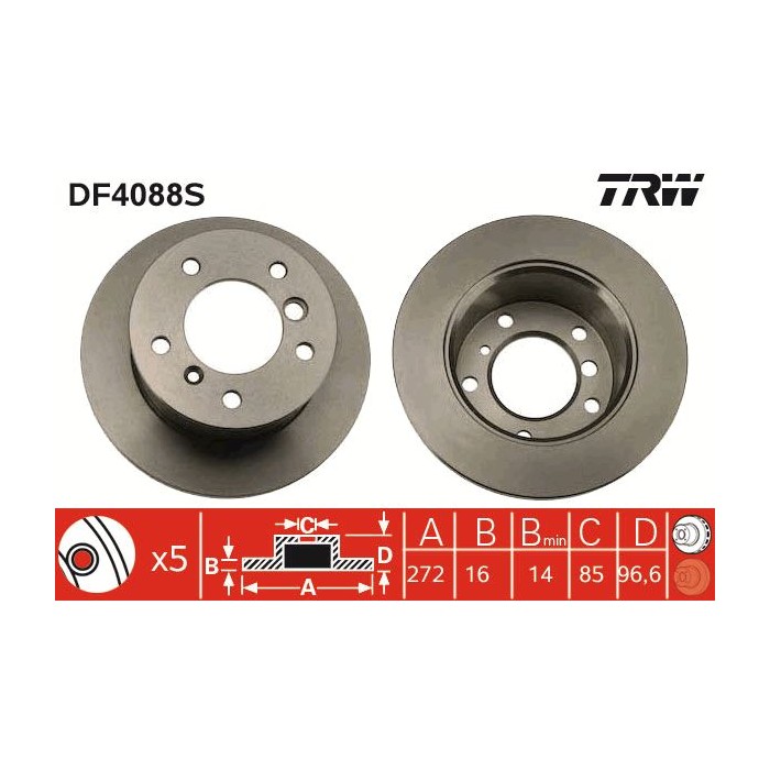 TRW Bremsscheibe DF4088S