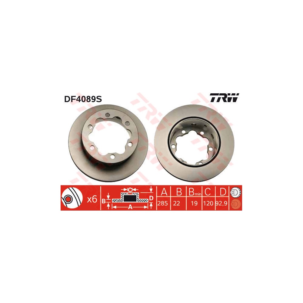 TRW Bremsscheibe DF4089S