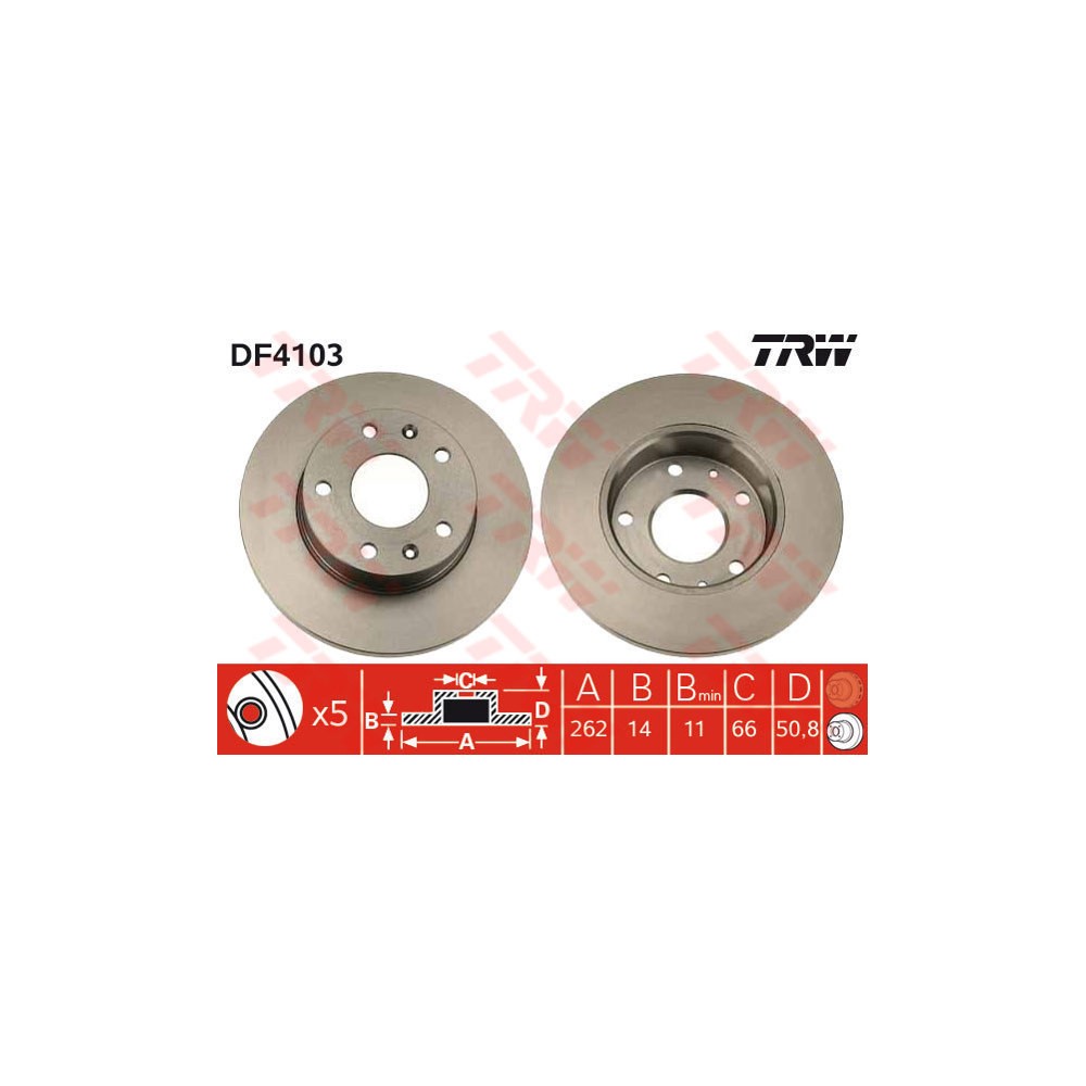 TRW Bremsscheibe DF4103