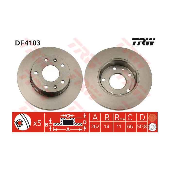 TRW Bremsscheibe DF4103