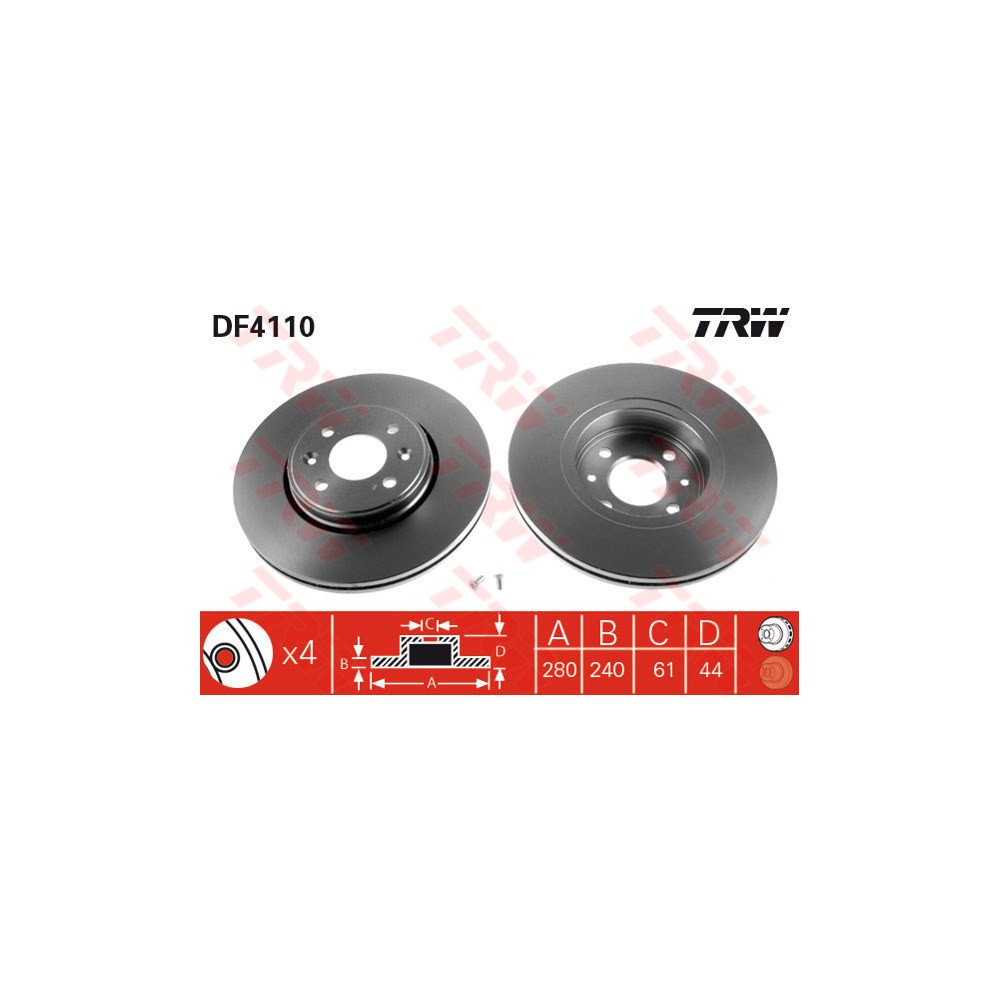 TRW Bremsscheibe DF4110