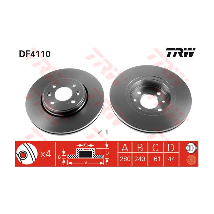 TRW Bremsscheibe DF4110