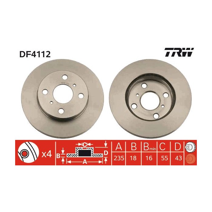 TRW Bremsscheibe DF4112