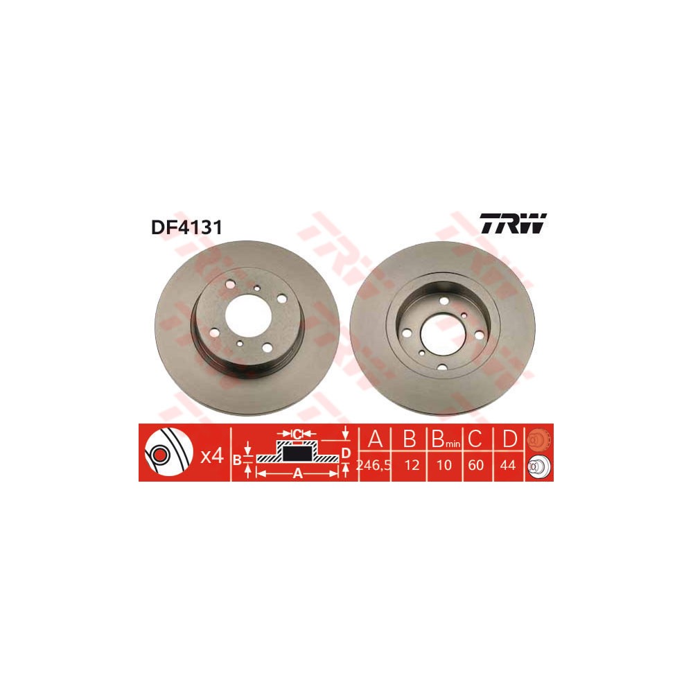 TRW Bremsscheibe DF4131