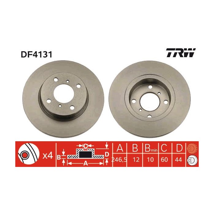 TRW Bremsscheibe DF4131