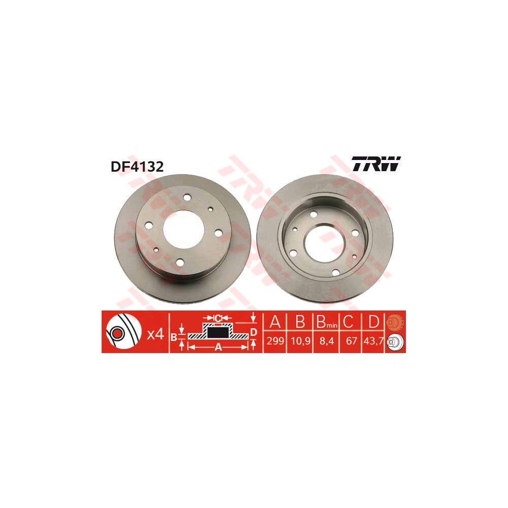 TRW Bremsscheibe DF4132