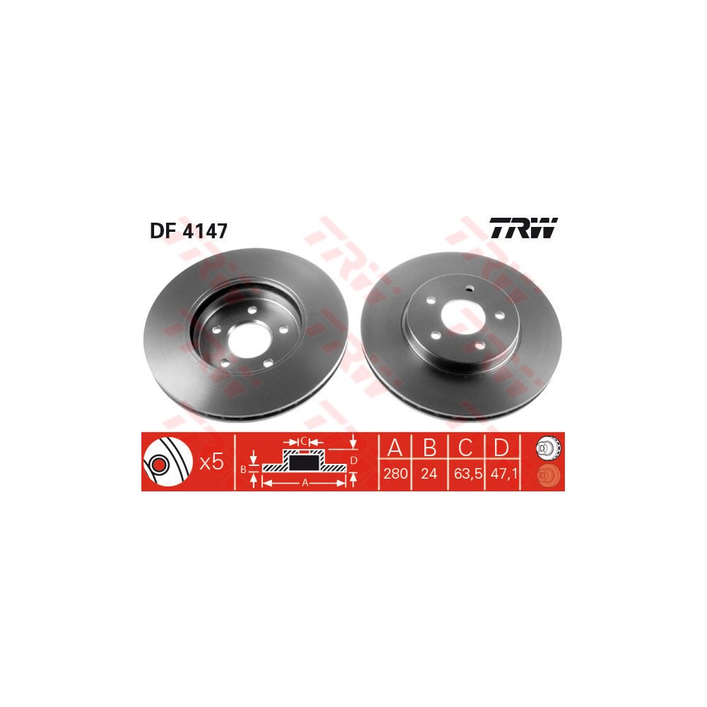 TRW Bremsscheibe DF4147