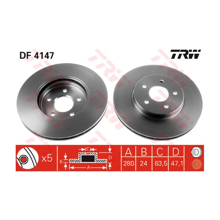 TRW Bremsscheibe DF4147