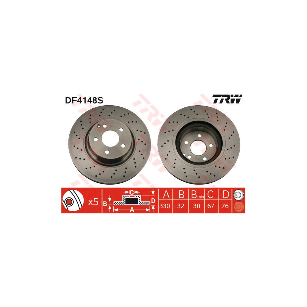 TRW Bremsscheibe DF4148S