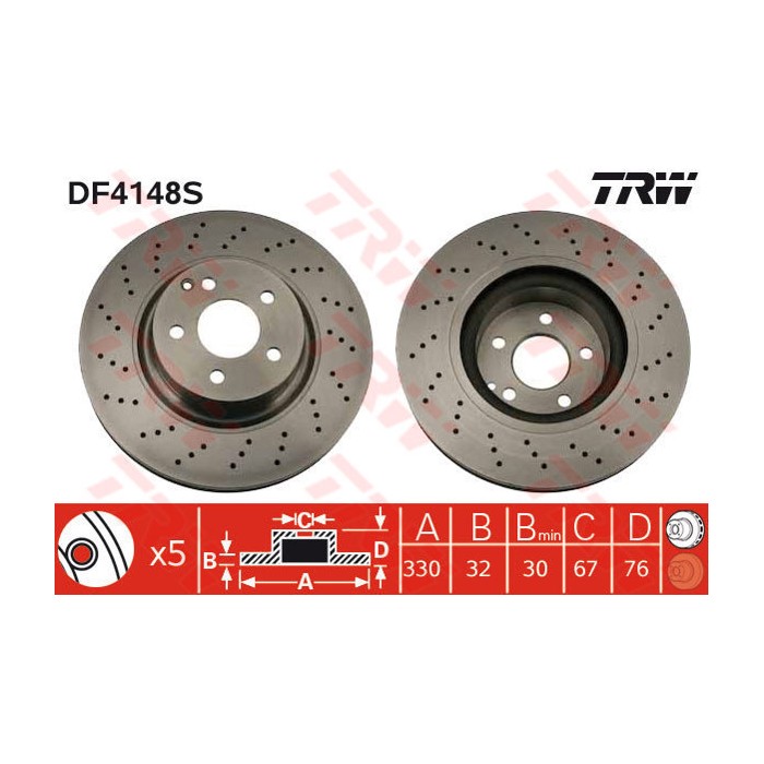 TRW Bremsscheibe DF4148S