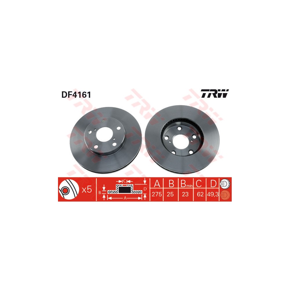 TRW Bremsscheibe DF4161