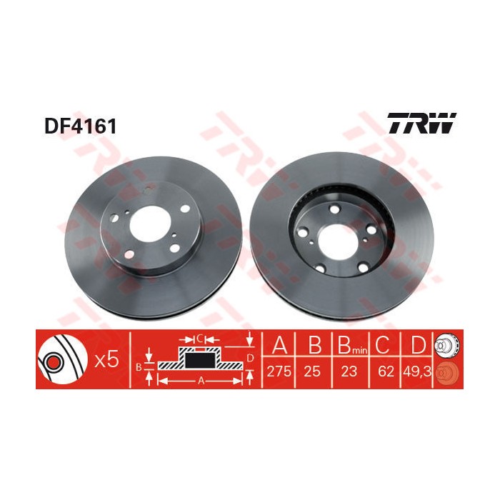 TRW Bremsscheibe DF4161