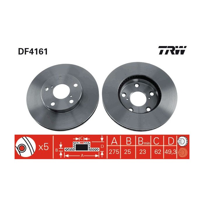 TRW Bremsscheibe DF4161