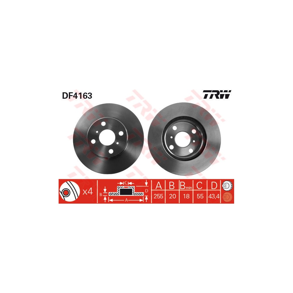 TRW Bremsscheibe DF4163