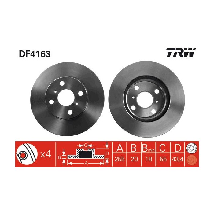 TRW Bremsscheibe DF4163