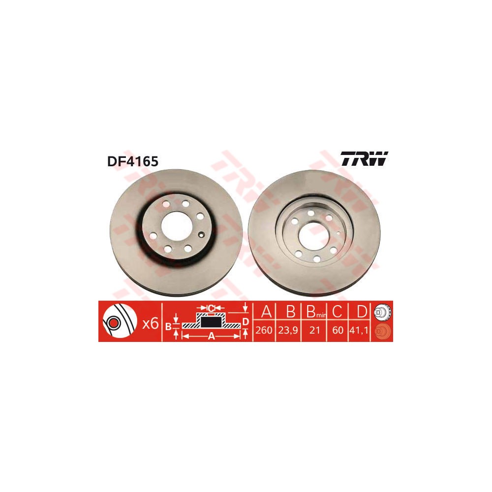 TRW Bremsscheibe DF4165
