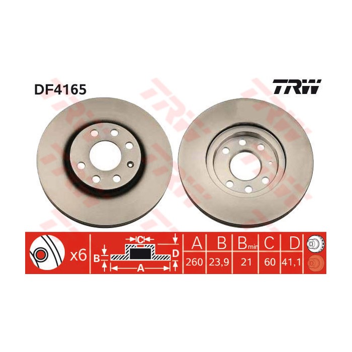 TRW Bremsscheibe DF4165
