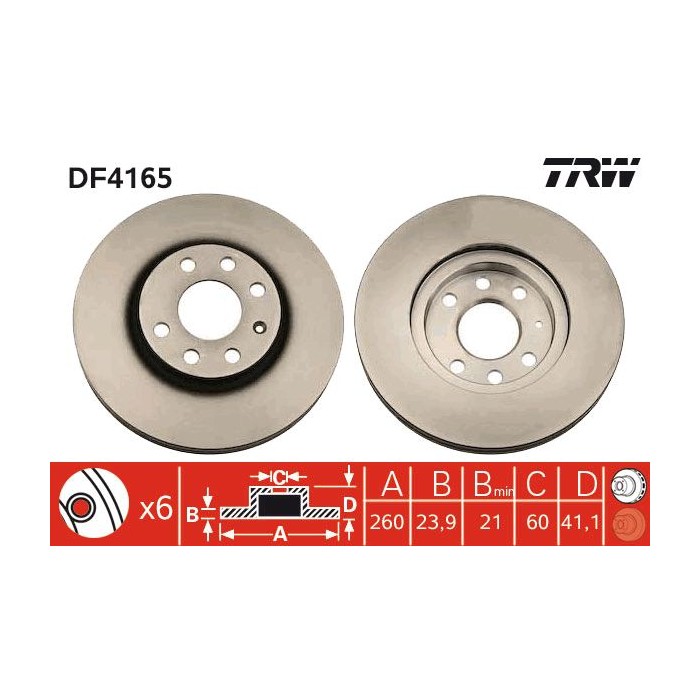 TRW Bremsscheibe DF4165