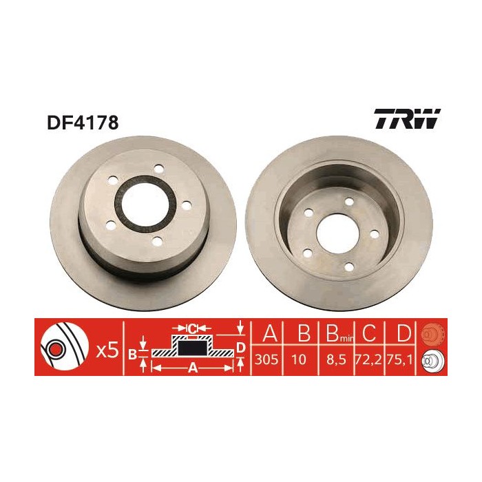TRW Bremsscheibe DF4178