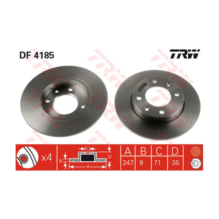 TRW Bremsscheibe DF4185