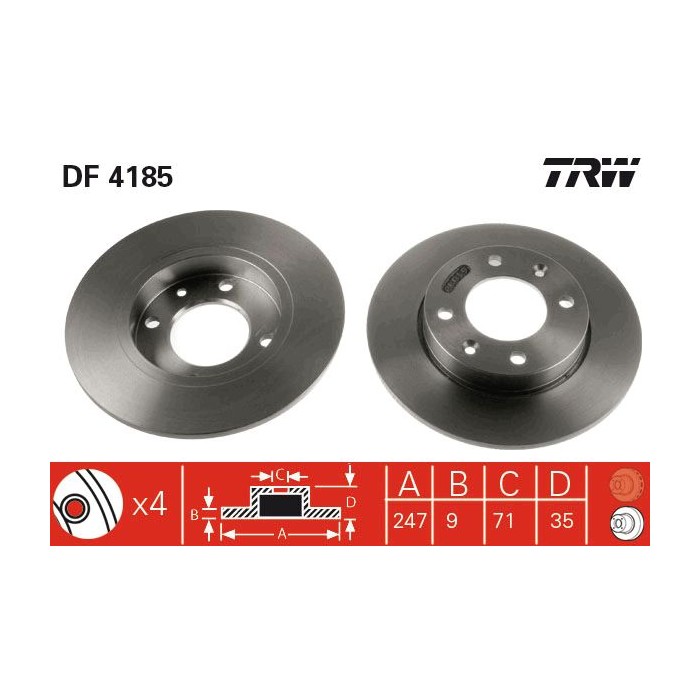 TRW Bremsscheibe DF4185