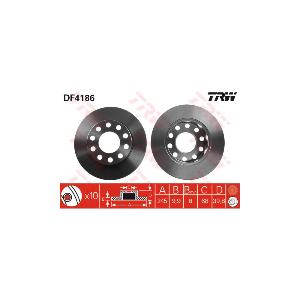 TRW Bremsscheibe DF4186