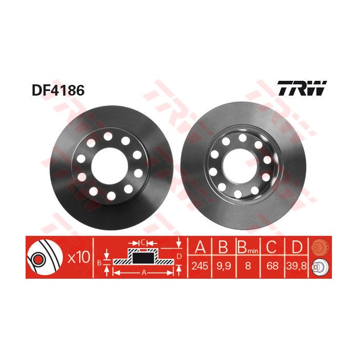 TRW Bremsscheibe DF4186