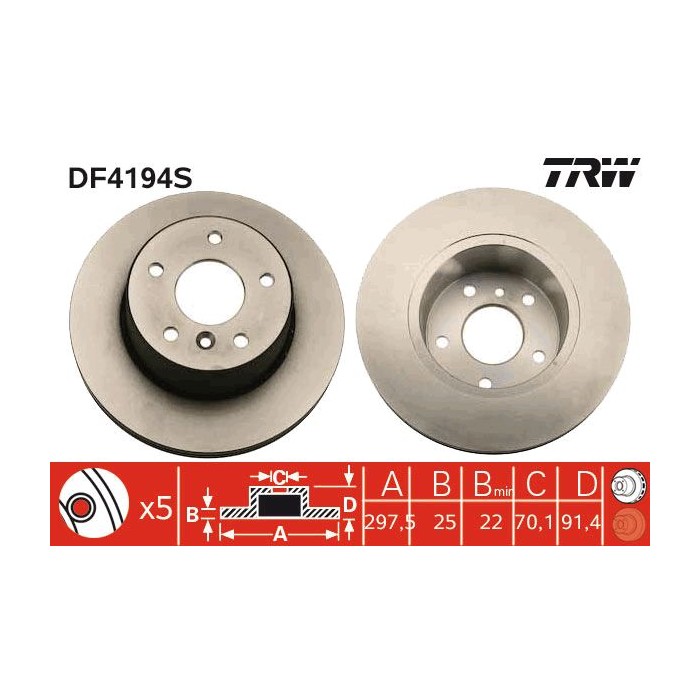 TRW Bremsscheibe DF4194S