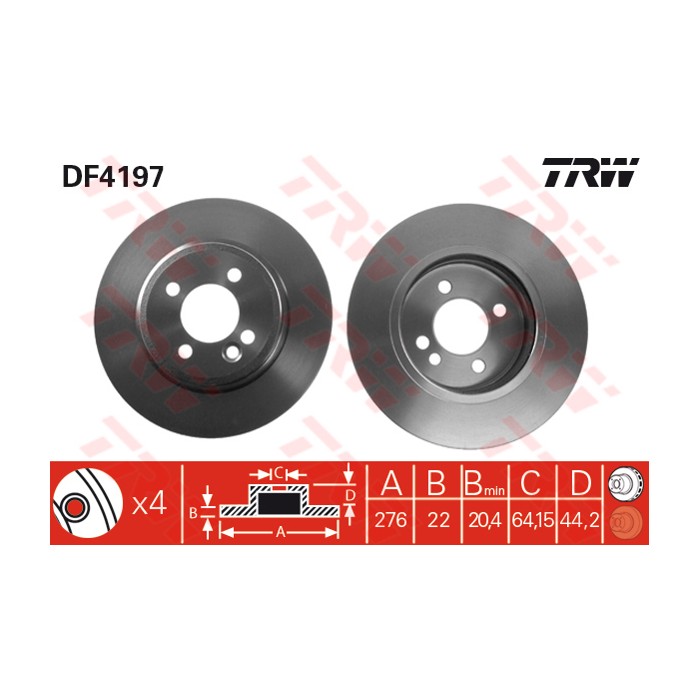TRW Bremsscheibe DF4197
